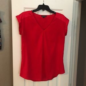 Express Work Shirt/Blouse - red, size small
